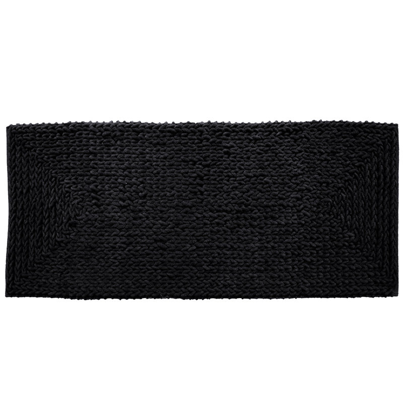 Tapis pour salle de bain Monica, Noir