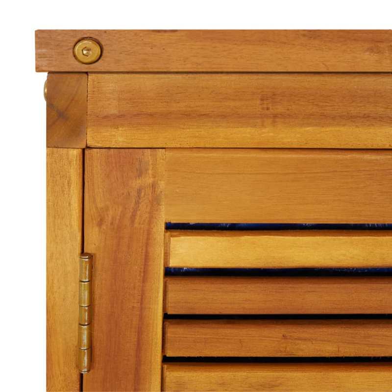 Boîte de rangement en bois d'acacia résistant à l'eau en brun