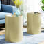 Paire de tables d'appoint contemporaines en métal - texture martelée, fer, surface brillante élégante 2, sans assemblage requis, ton-629377067