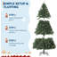 Arbre de Noël 9 pi avec lumières DEL, sapins de Noël épineux réalistes haut de gamme, arbre de Noël des Fêtes avec charnières en métal-1135716401