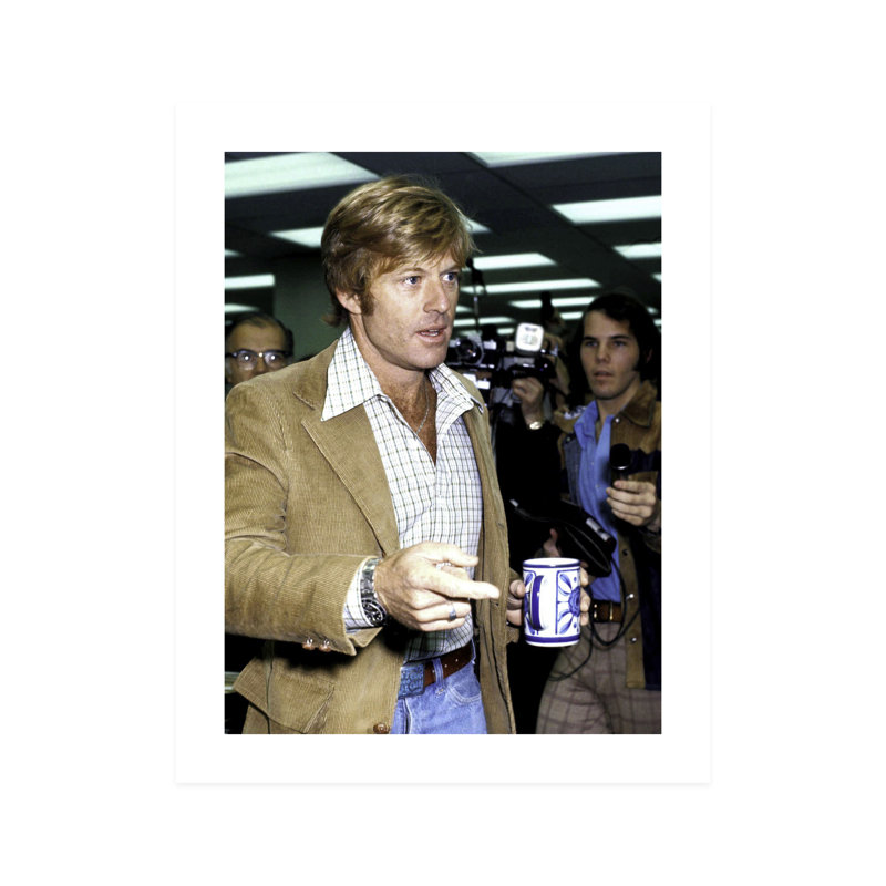 Robert Redford à la conférence de presse de tous les présidents - photographie non encadrée, H 10 po x l 8 po