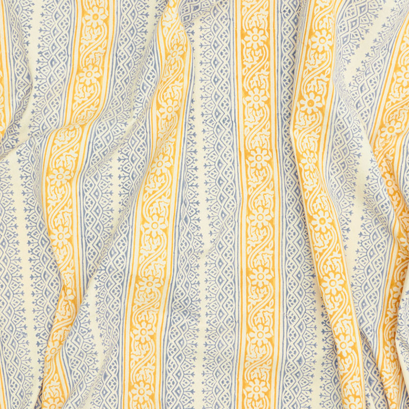Striped Shower Curtain, Slate/Mustard