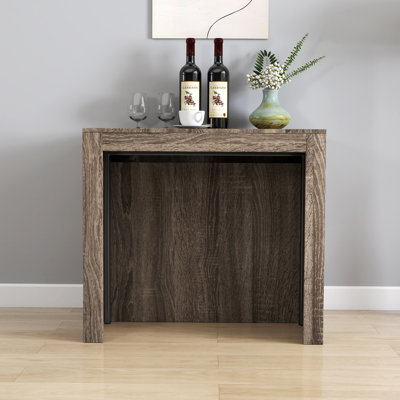 Modern Multifunctional Extendable Dining Table with Outlet, Space Saving Expanding Table with Storage for Party, Weddings, Meetings, Celebrations
