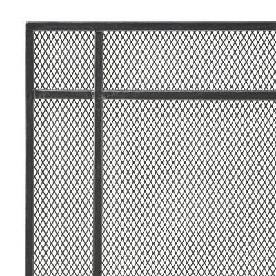 Minimalist Fireplace Screen, Single-Panel Design with Sleek Frame and Durable Mesh for Stylish and Functional Fireplace Protection