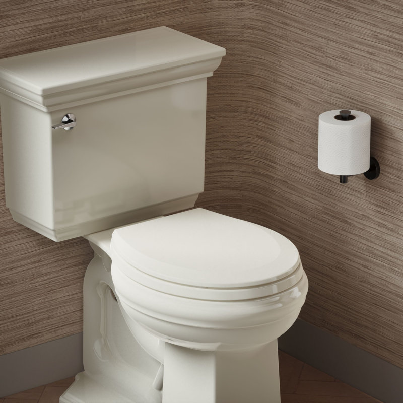 Lustra with Quick-Release Hinges Toilet Seat, Biscuit, Round