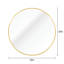 Miroir de salle de bain rond 30 pouces doré - verre HD, cadre rouillé, look simple à installer, installation sécuritaire