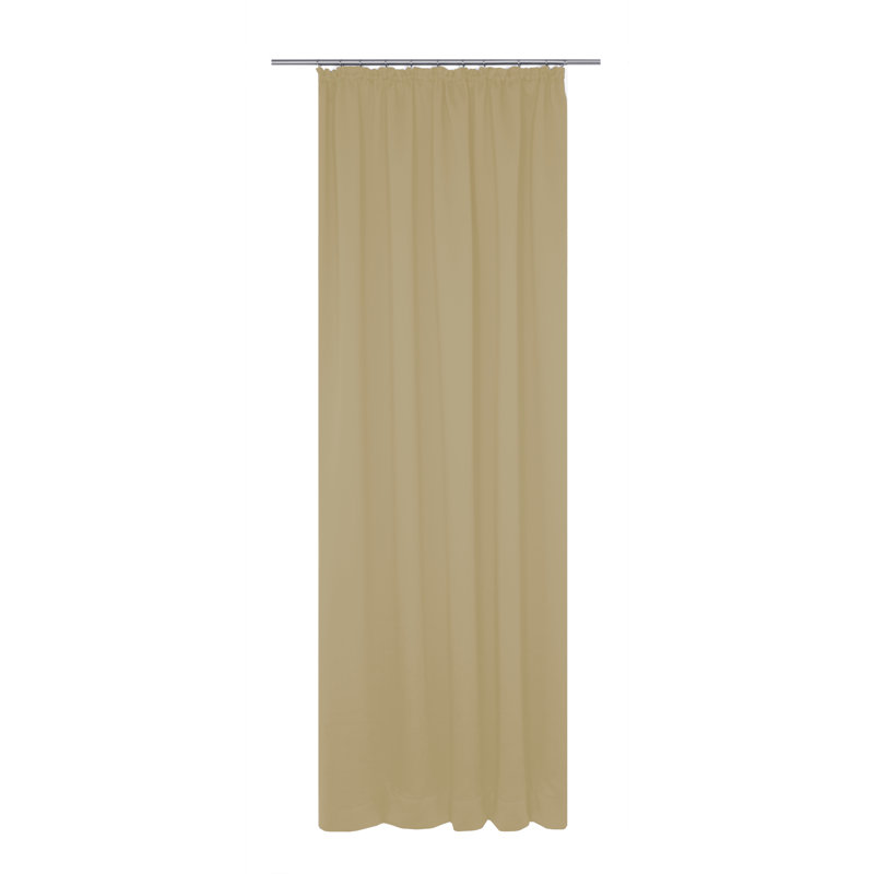 Zoee Pencil Pleat Blackout Single Curtain, 220cm H x 145cm W, Taupe