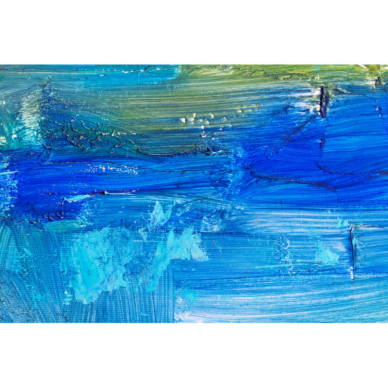 Abstract Oil Paint Texture - Wrapped Canvas Print, 51cm H x 76cm W x 3.8cm D
