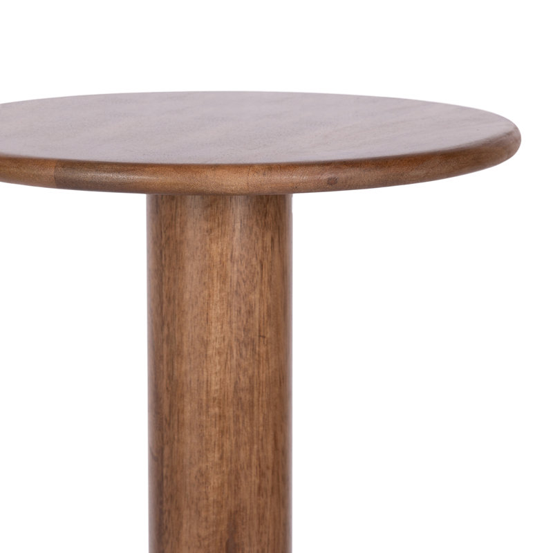 Table d'appoint ronde Macron, Walnut Brown