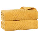 Draps de bain texturés gaufrés en coton gaufré de poids moyen Playa Zero Twist