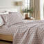 Ensemble de draps en microfibre à motif floral 4 pièces-97832647-130800770