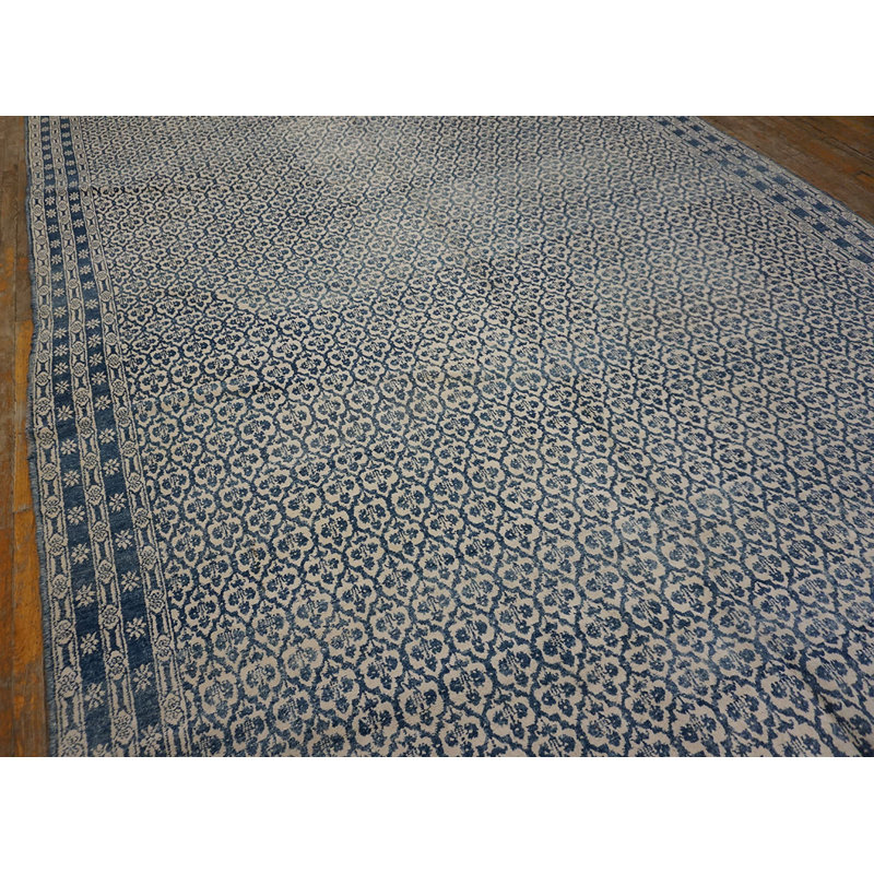 Tapis indien antique en coton Agra