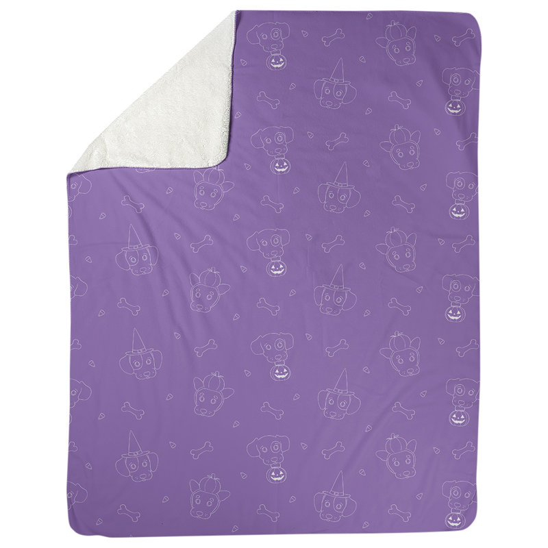 Sewn Throw Blanket, 60" W x 80" L, Purple