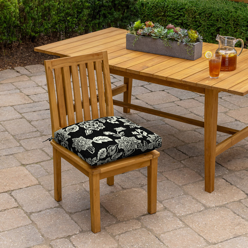 ARDEN 1 - Piece Outdoor Seat Cushion, Black Floral