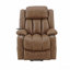 Fauteuil inclinable électrique en cuir brun Aire