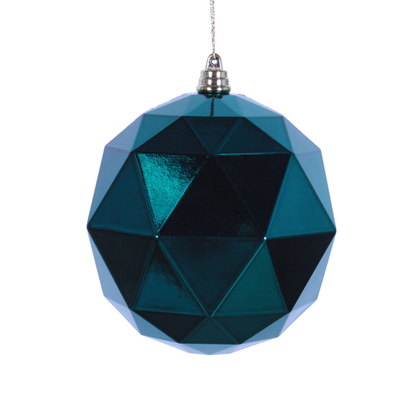 Ornement boule de Noël Holiday Décor, H 6 po x l 6 po x P 6 po, Café au lait brillant