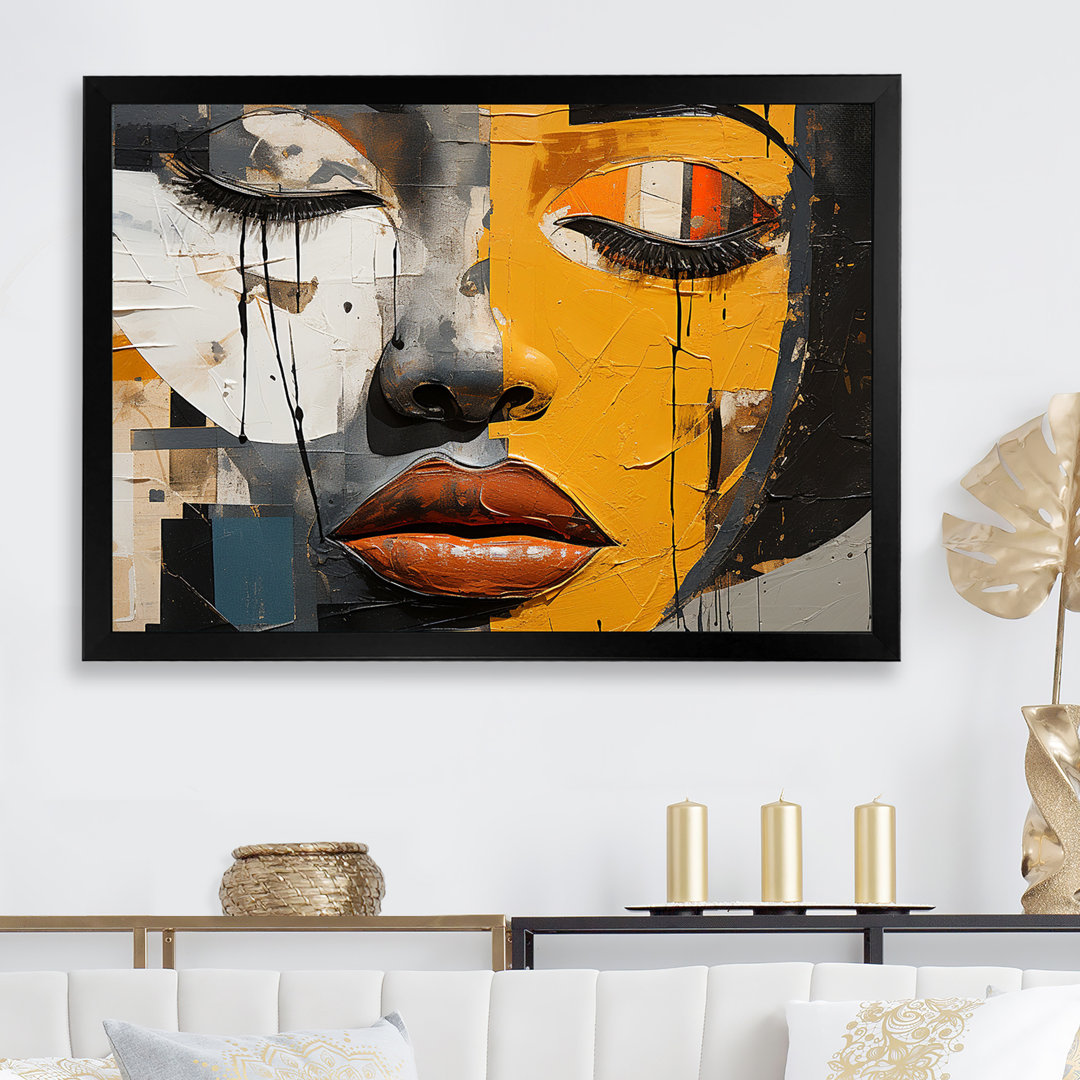 Paint Collage African Woman II - African American Art Wall Decor Design Art