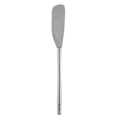 Tovolo Flex-Core Jar Scraper with Stainless Steel Handle for Peanut Butter and Jars, Oyster Gray