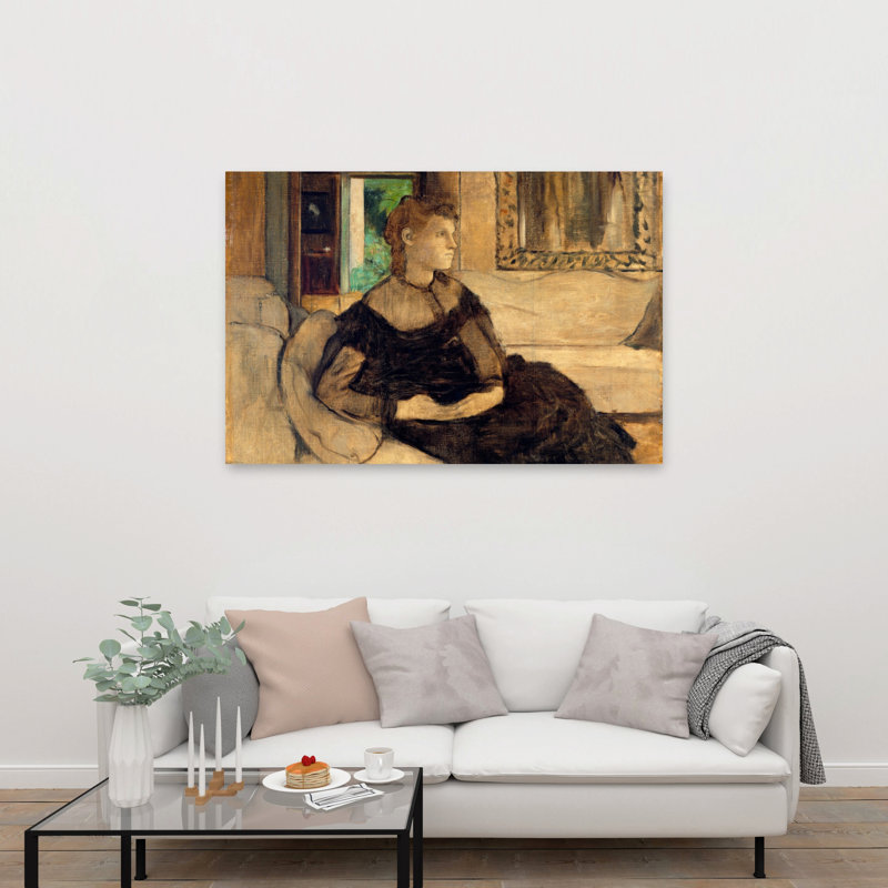 Madame Théodore Gobillard, 1869, portrait abstrait impressionniste contemporain, estampe murale, H 40 po x l 60 po