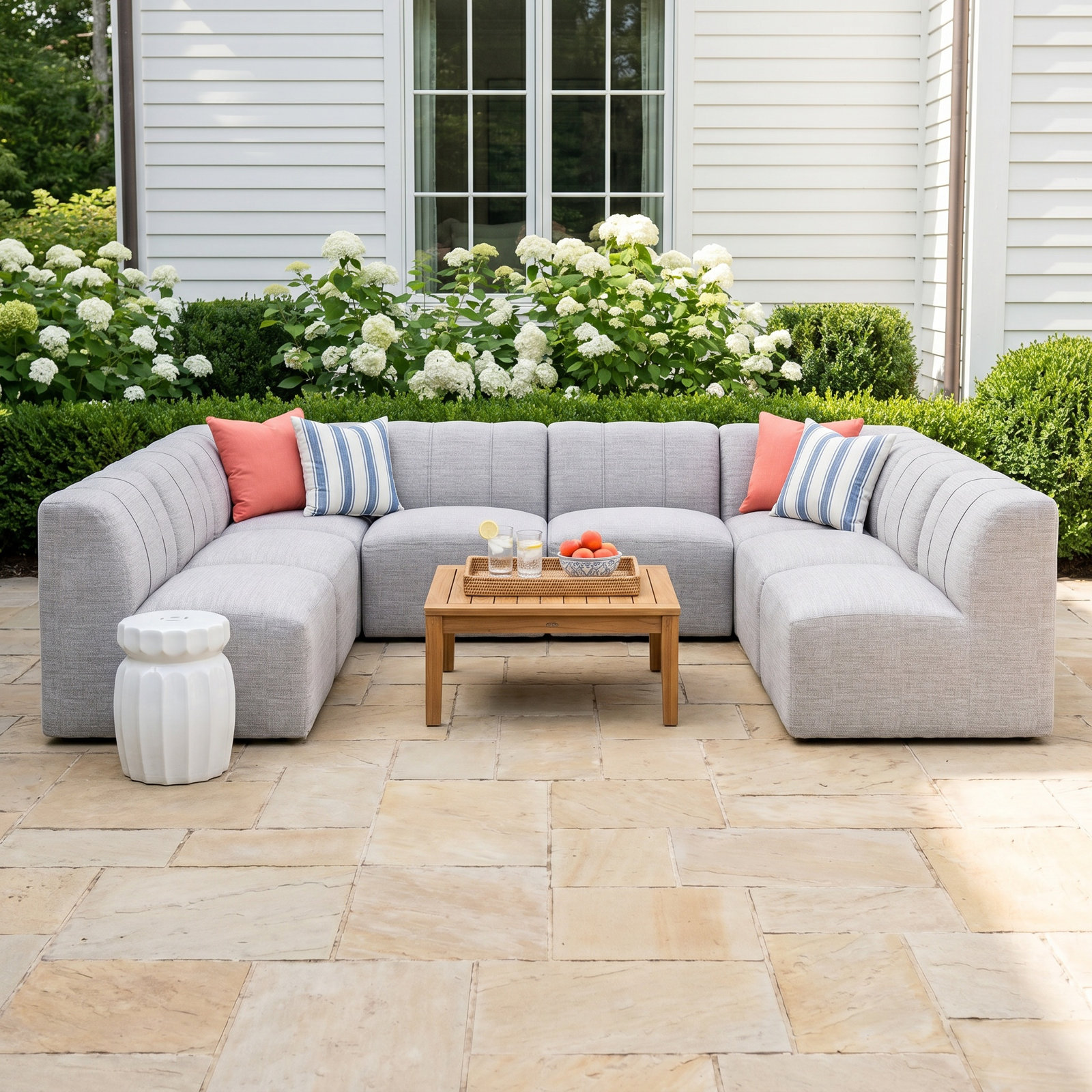 Praia 6-Person Sunbrella® Patio Seating Group, Cast Silver Sunbrella®