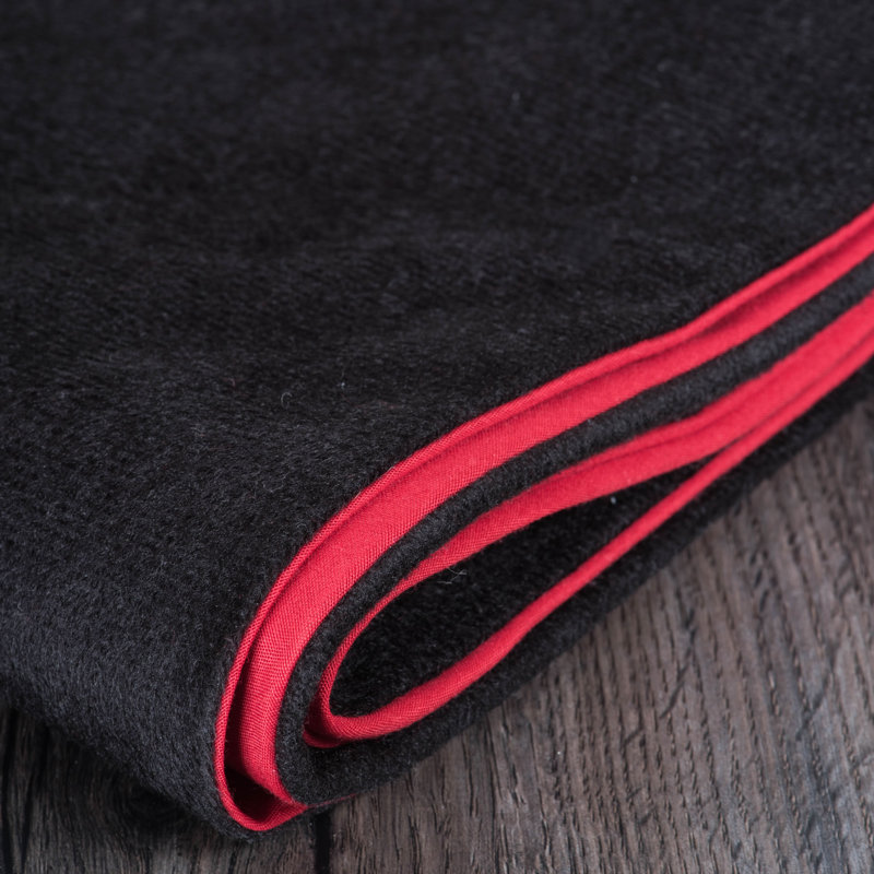 60" Red and Black Plaid Christmas Tree Skirt with Velvet Border