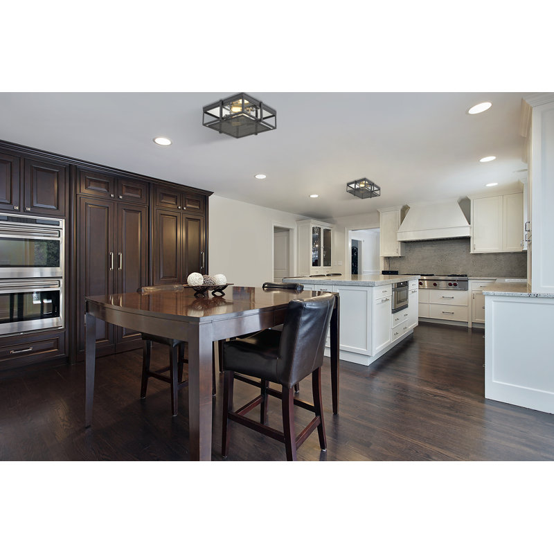Vigue Flush Mount, Matte Black/Chrome