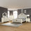 Ensemble de chambre rembourrée 5 pièces avec éclairage DEL Devien