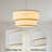 5-light White Fabric Drum Chandelier-832805267