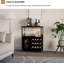 Armoire de bar avec porte-bouteilles avec porte-bouteilles et porte-verres avec rangement en verre pour l'industrie