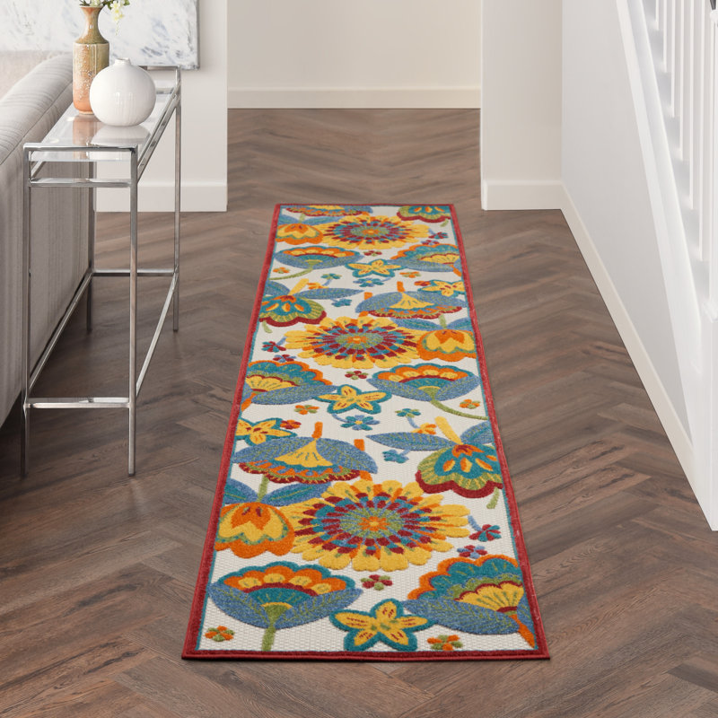 Lusby Floral Indoor Rug, Runner 2'3" x 12'