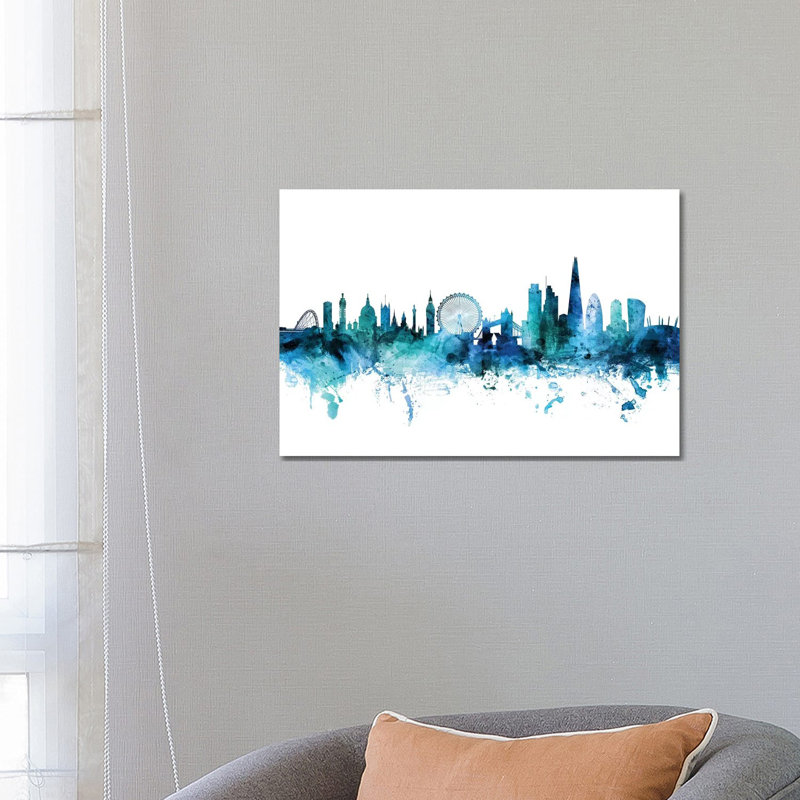 London, England Skyline by Michael Tompsett - Wrapped Canvas Gallery-Wrapped Canvas Giclée