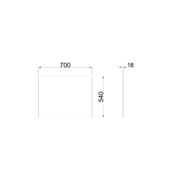 Modern Bathroom MDF Wooden Bath 700Mm L Shape End Panel, Gloss Grey