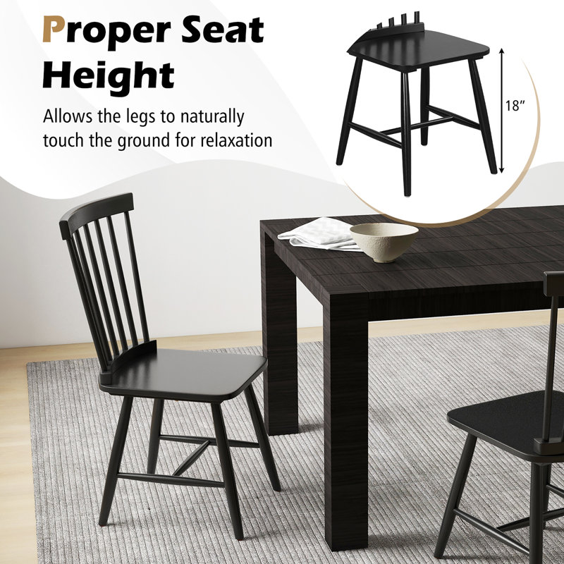Chaise d'appoint Cenecharl Spindle, Noir