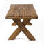 Table basse rustique en bois d'acacia avec finition sablée pour l'extérieur et l'intérieur, parfaite pour le patio et le salon