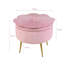 Tabouret de coiffeuse avec repose-pieds 19,5 po Dia - rose