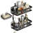 Licinia 2 Piece Accent Shelf with Hooks