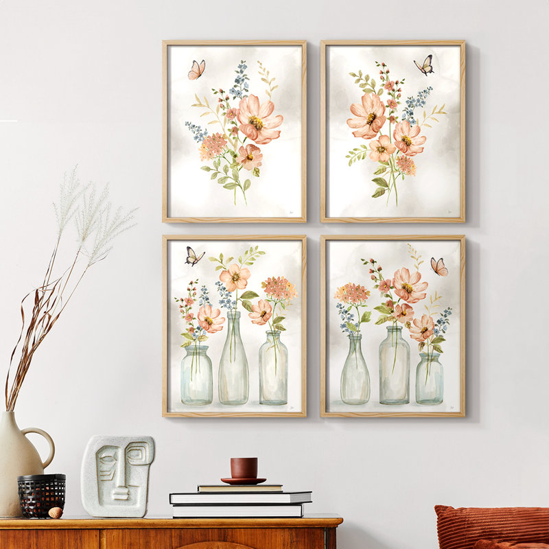 «Ocean Crush V», ensemble de 4 encadrés, Noir, H 32 po x l 10 po