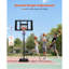 Portable Basketball Stand, 4.4 ft to 10 ft Height Adjustment Basketball Hoop & Goal, Adjustable Basketballs Goal System with Built-in Rolling Wheels for Kids, Teens, Adults in Driveways, Pools