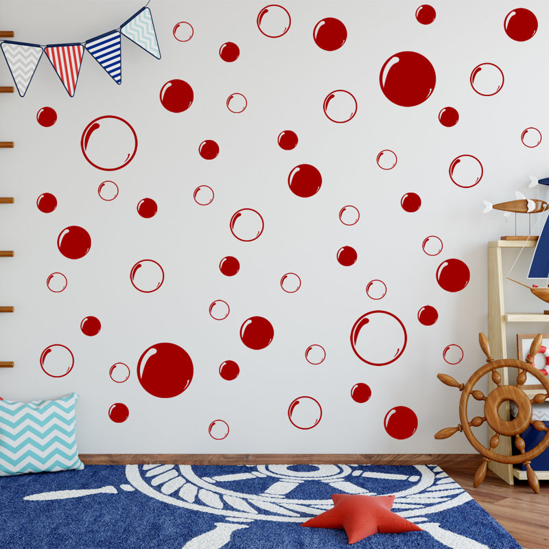 Abstract Wall Decal, Burgundy