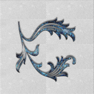 Tapis gris/noir/bleu à motifs