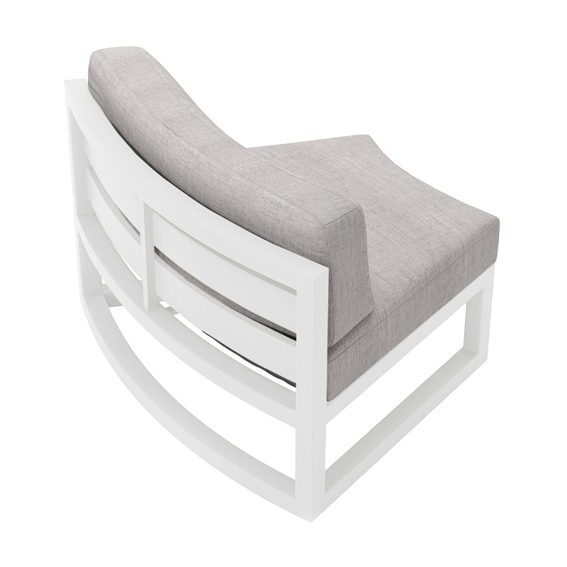 Yarieli Outdoor Lounge Chair with Cushions, Gray