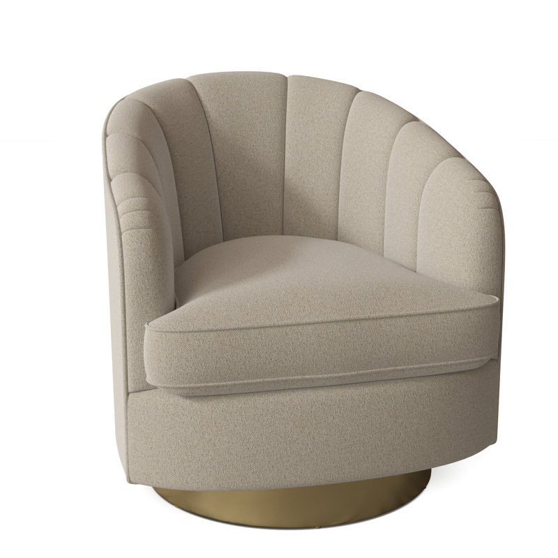 Fauteuil demi-tonneau pivotant de 28,75 po Conseilsy, 4834 - blanc