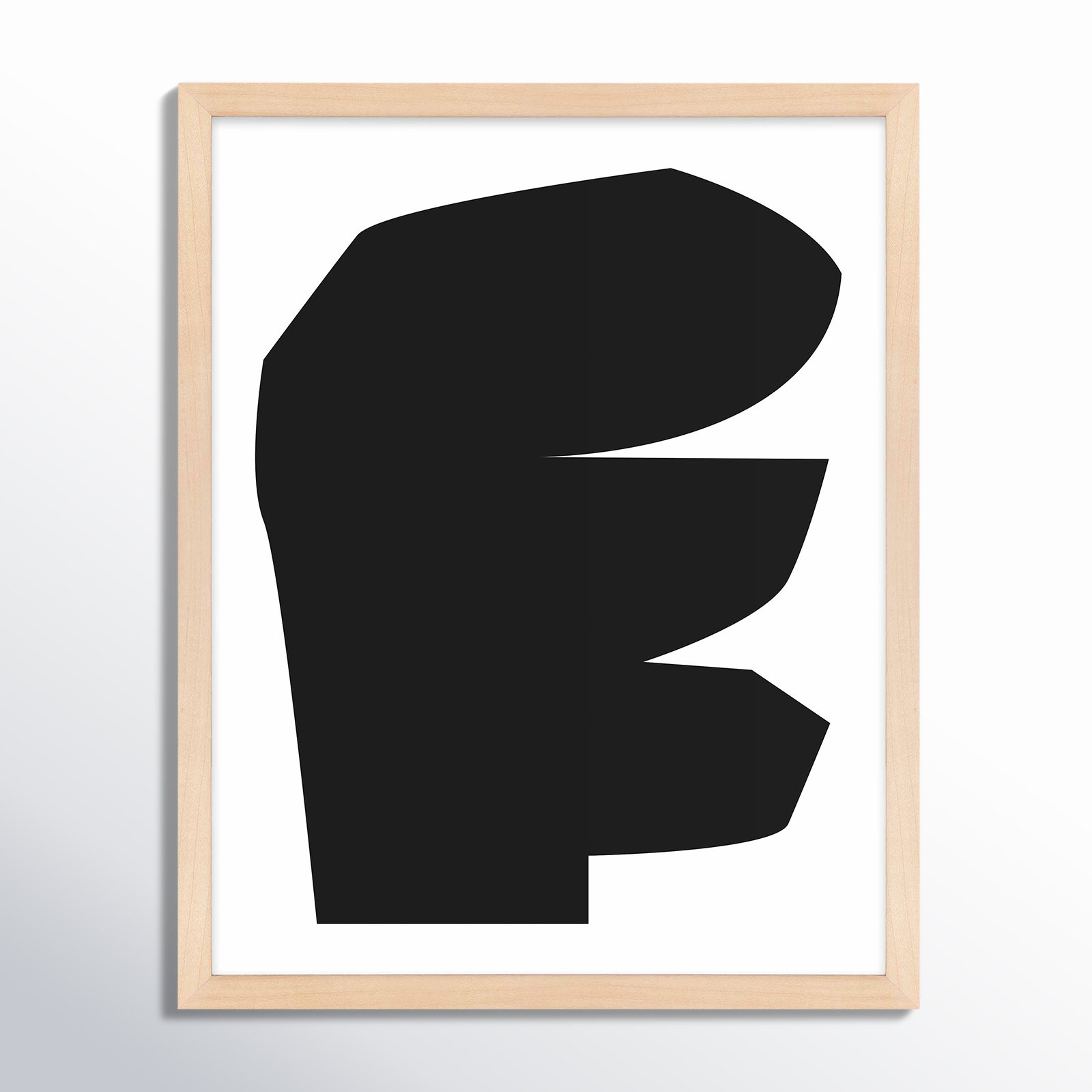 Study In Black 2 by Michael Kempen, 20"H x 16"W x 1.25"D, Maple Framed