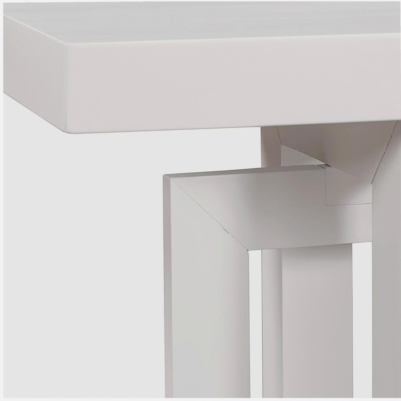 Contemporary Console Table with Top, Extra Long Entryway Table for Entryway, Hallway, Living Room, Foyer, Corridor, White