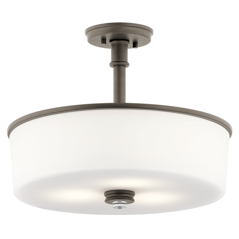 Lustre tambour 3 lumières Joelson, Bronze vieilli