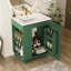 Meuble-lavabo 24 po avec lavabo en céramique, cadre solide, compartiments latéraux, porte, poignées en métal, finition peinte, couleur rétro classique, espace sous l'évier, assemblage facile-860511104
