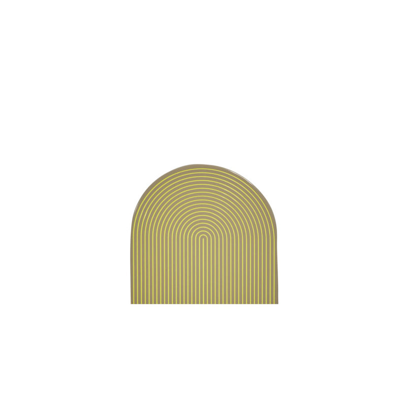 Lacquer Stripe Coasters, Gray/Yellow