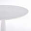 Table tulipe Mid-Century - plateau en panneau de fibres à densité moyenne blanc 31,5 po, base piédestal, 4 à 6 sièges