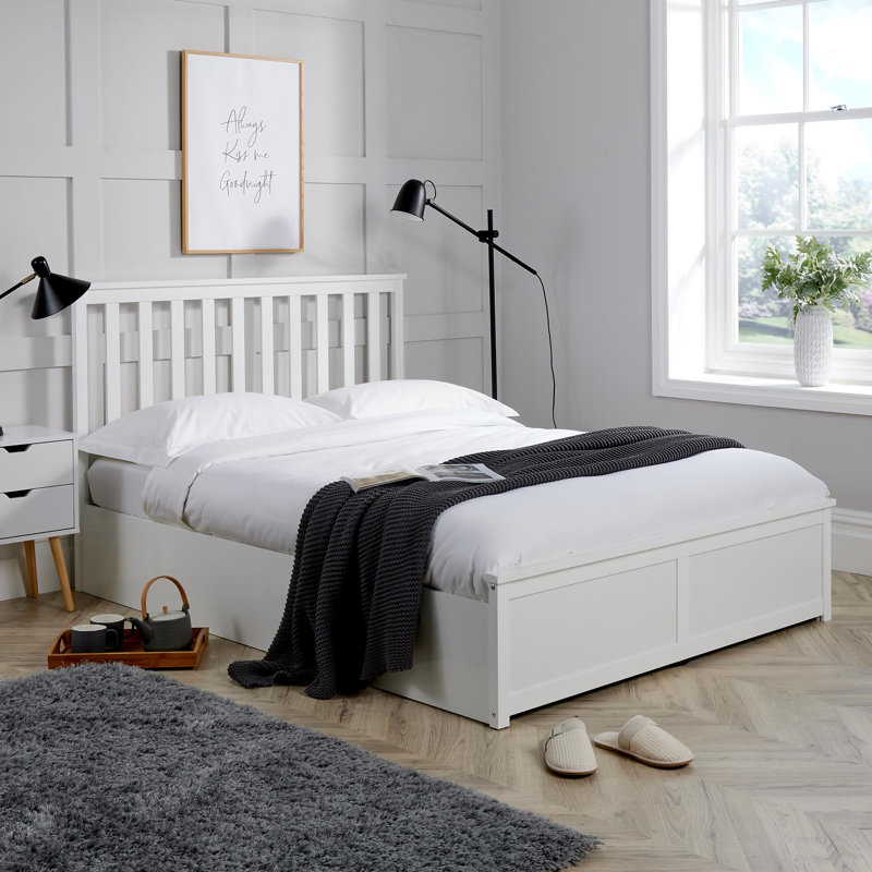 Florida Wooden Ottoman Storage Bed, King, White