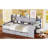 Twin Daybed With 3 Cabinets, 2 Drawers, Adjustable Study Desk And Shelf - Wood For Reliable Performance Gray Storage Bookshelf Ideal Office Or Guest Space-1647242083